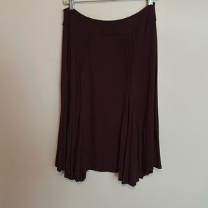 Survival Size L Purple Tiered Ruffle Viscose Knit Midi Skirt